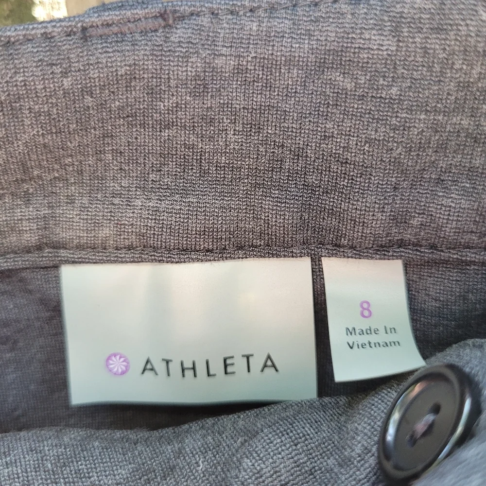 Athleta Avenue Ponte Skinny‎ Knit Pants Charcoal Gray Size 8